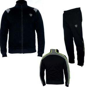 Мъжки спортен екип RAYMOND, черен със сиво и електриково зелено