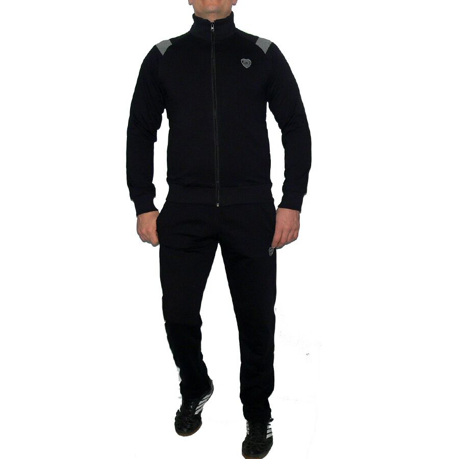 Мъжки спортен екип RAYMOND, черен със сиво и електриково зелено - Image 2