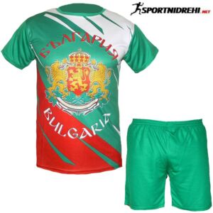 Мъжки летен екип БЪЛГАРИЯ,  бяло, зелено, червено,