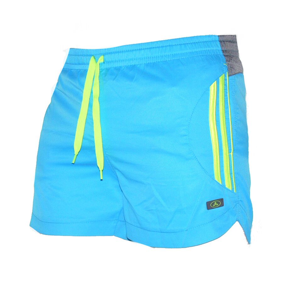 Мъжки бански RAYMOND 143, светло сини с електриково зелено