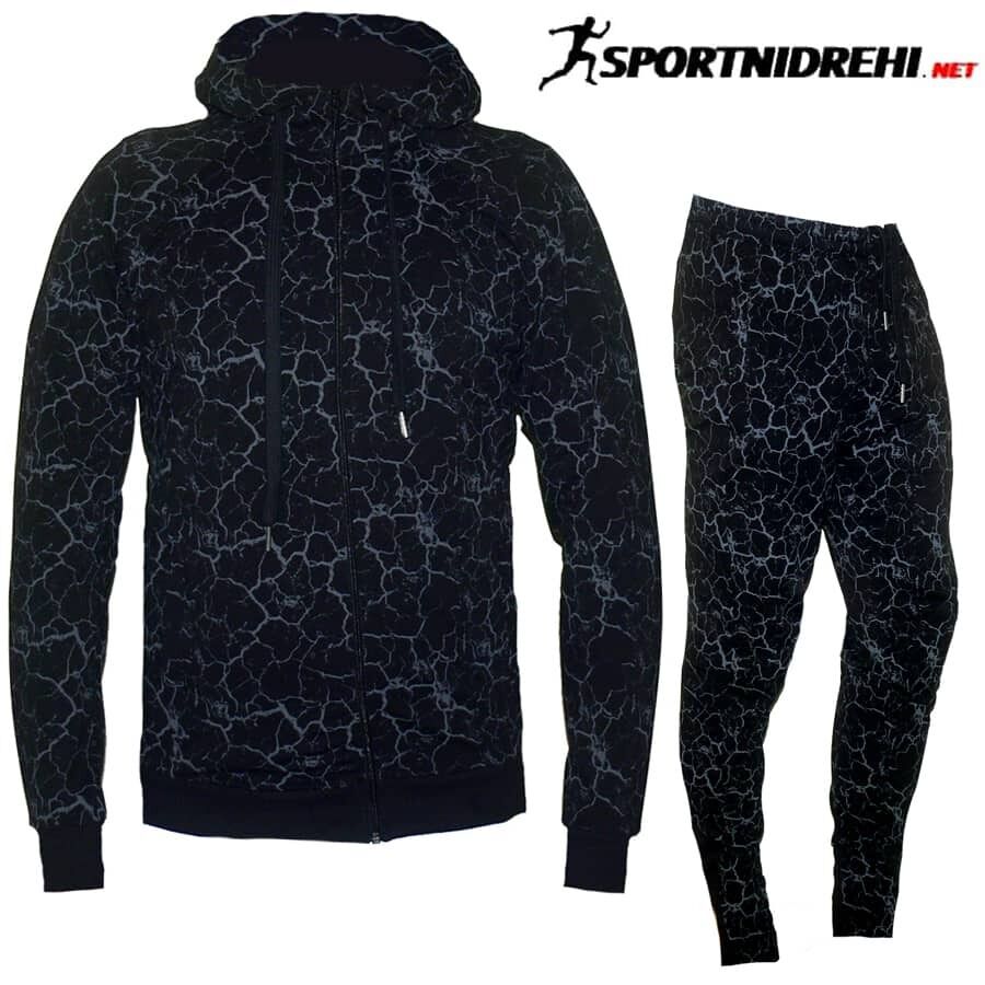 Мъжки спортен екип MATRICS, черен камуфлаж