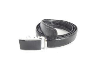 Мъжки спортен колан, черен, естествена кожа