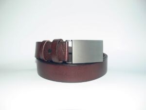 Мъжки спортен колан, черен, естествена кожа