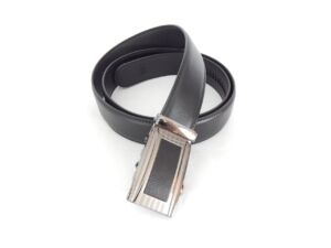 Мъжки спортен колан, черен, естествена кожа